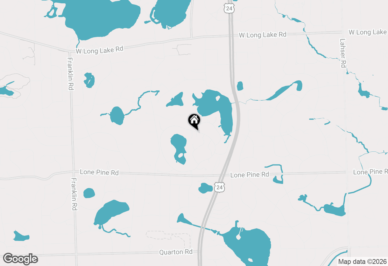 Map of 4708 Buckby Cross, Bloomfield Hills, MI 48302