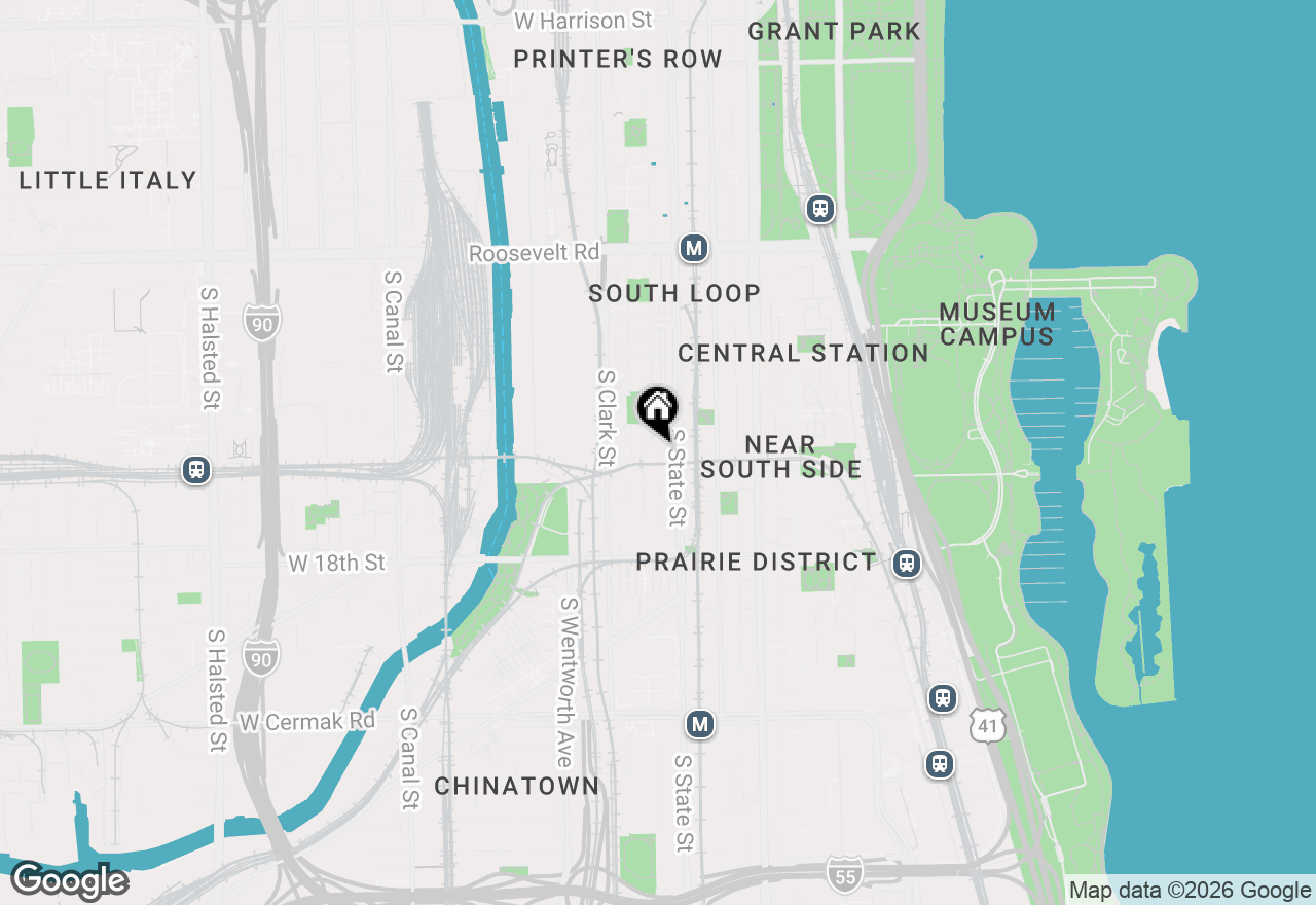 Map of 1530 S State Street #415, Chicago, IL 60605