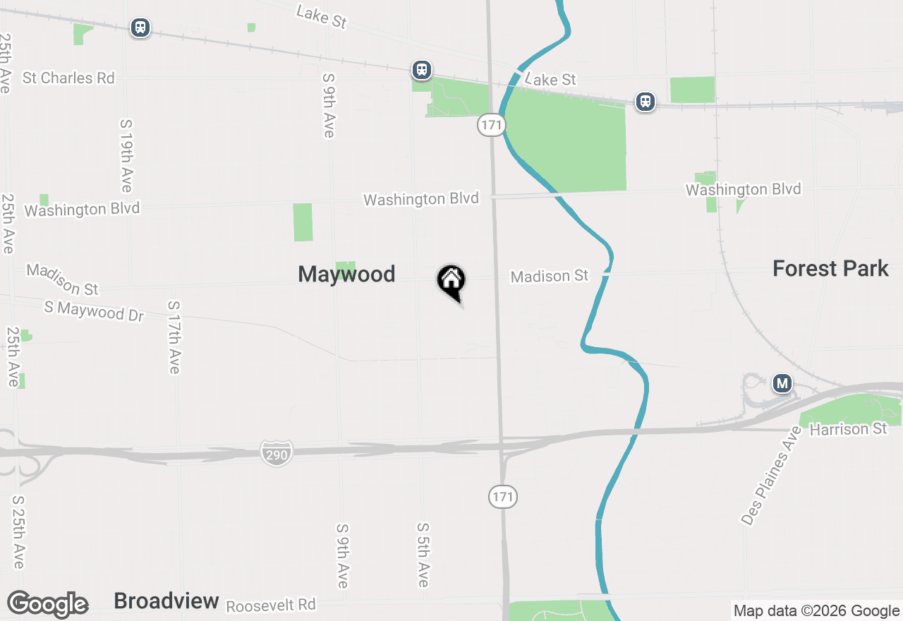 Map of 1110 S 3rd Avenue, Maywood, IL 60153