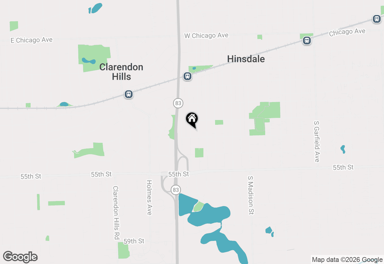 Map of 733 Stough, Hinsdale, IL 60521
