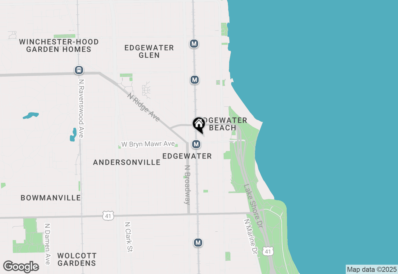 Map of 5616 N Winthrop Avenue #1F, Chicago, IL 60660