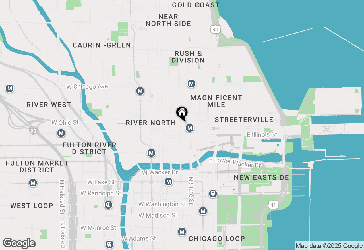 Map of 545 N Dearborn Street #2011, Chicago, IL 60654