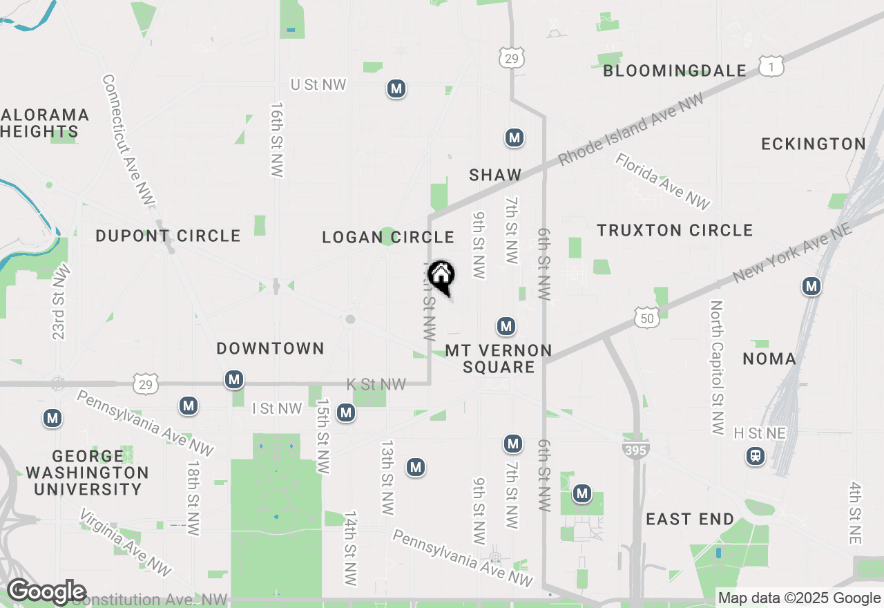 Map of 1232 10th Street Nw #PENTHOUSE, Washington, DC 20001
