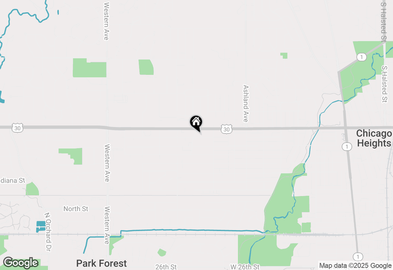 Map of 445 W 14th Place, Chicago Heights, IL 60411