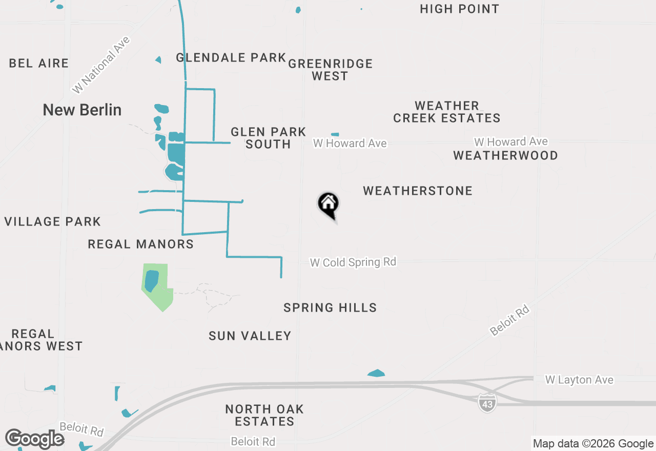 Map of 13865 W Linfield Dr, New Berlin, WI 53151