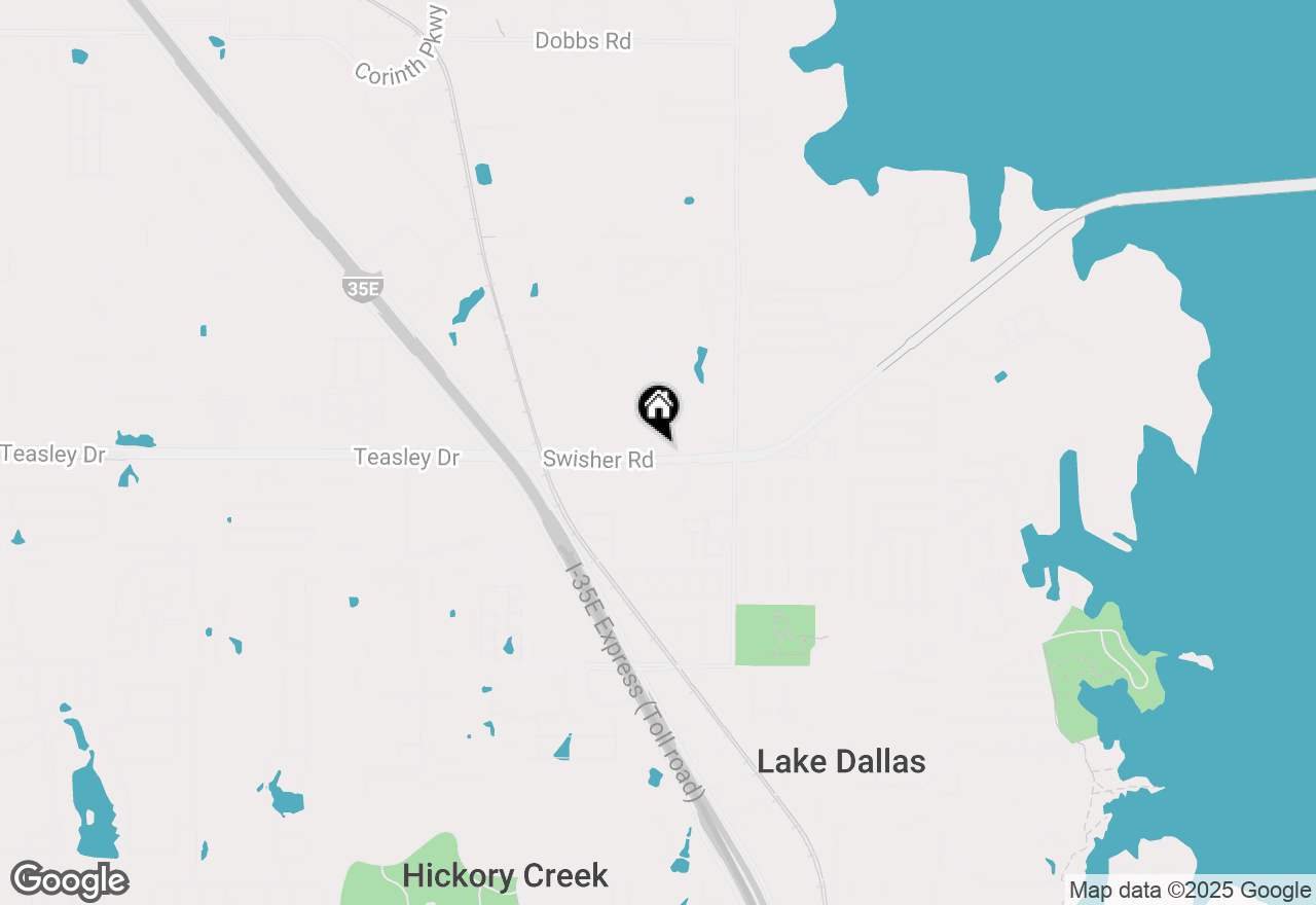 Map of 201 Swisher Road, Lake Dallas, TX 75065