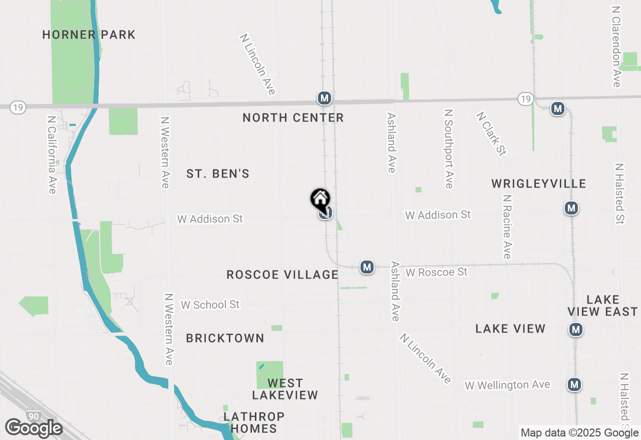 Map of 1833 W Addison Street #1N, Chicago, IL 60613