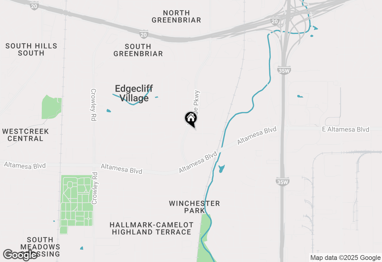 Map of 2 Mapleridge Drive, Edgecliff Village, TX 76134