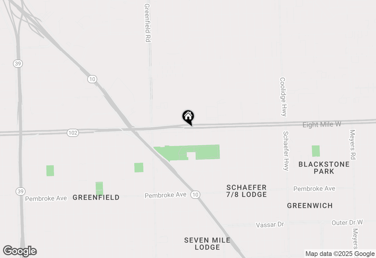 Map of 15301 W 8 Mile Road, Detroit, MI 48235