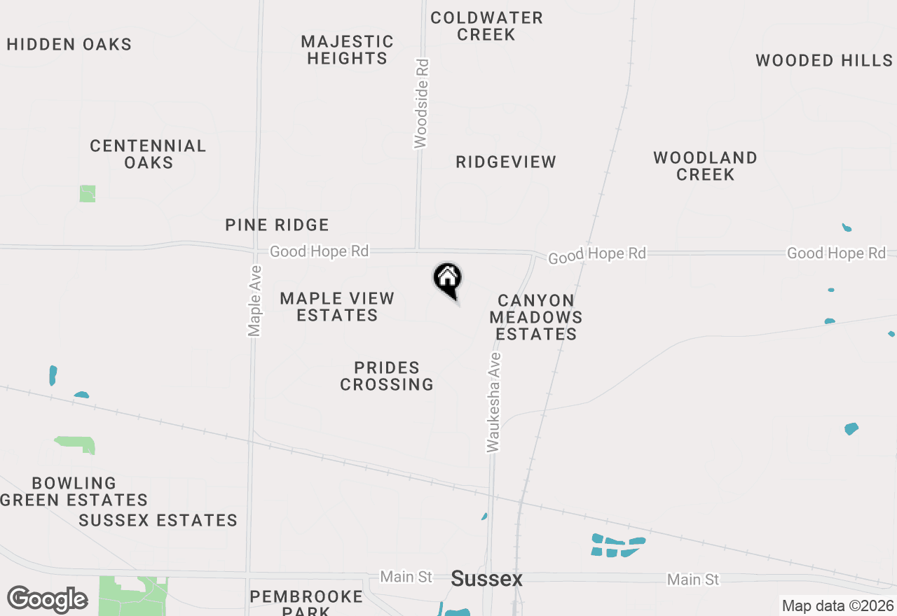 Map of W233N7065 Blacksmith Ct, Sussex, WI 53089