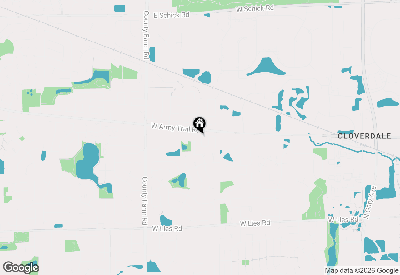 Map of 1405 Merrimac Lane N, Hanover Park, IL 60133