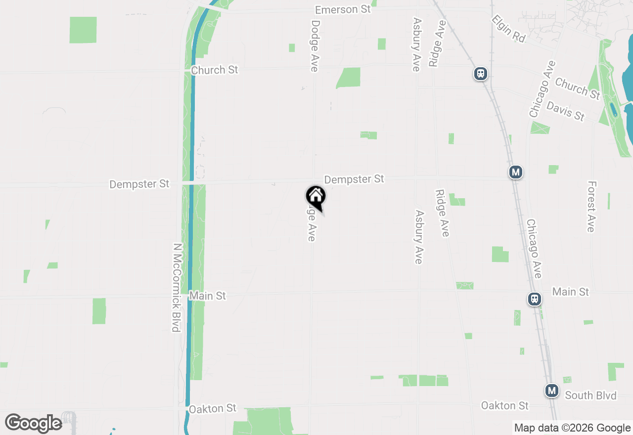 Map of 1133 Dodge Avenue, Evanston, IL 60202