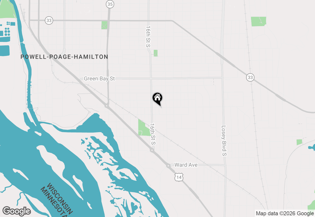 Map of 2102 17th St S, La Crosse, WI 54601