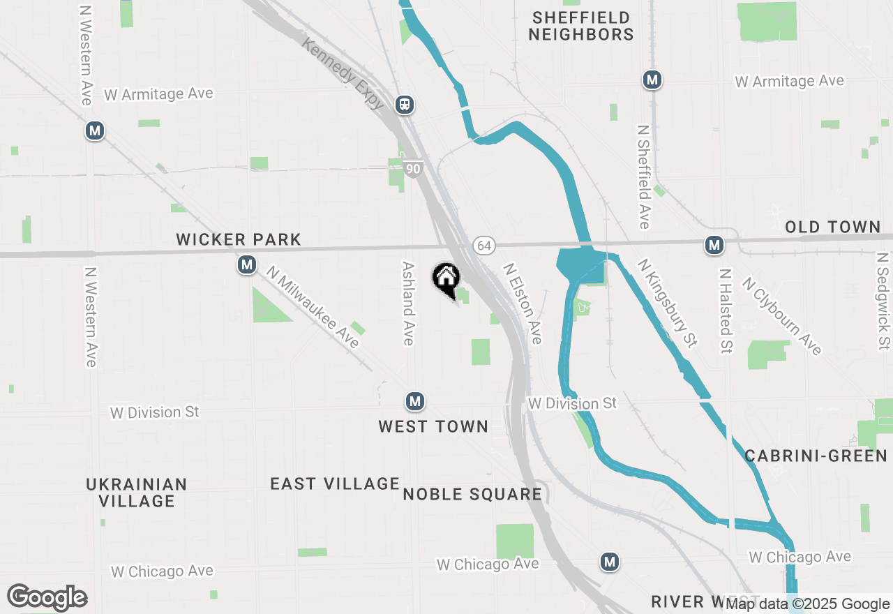 Map of 1426 N Greenview Avenue #3, Chicago, IL 60642