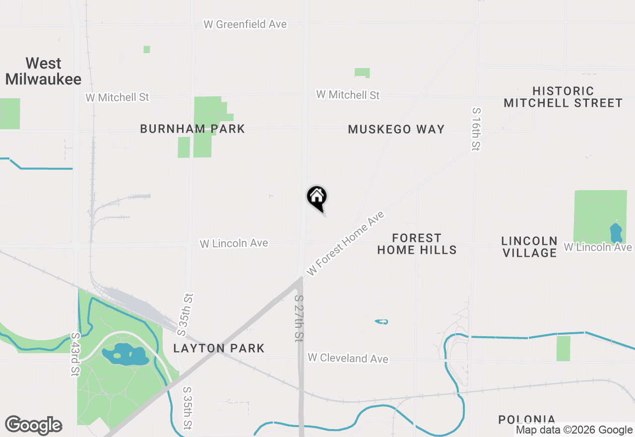 Map of 2607 W Grant St, Milwaukee, WI 53215