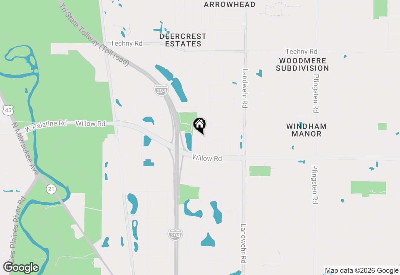 Map of 3390 Whirlaway Drive, Northbrook, IL 60062