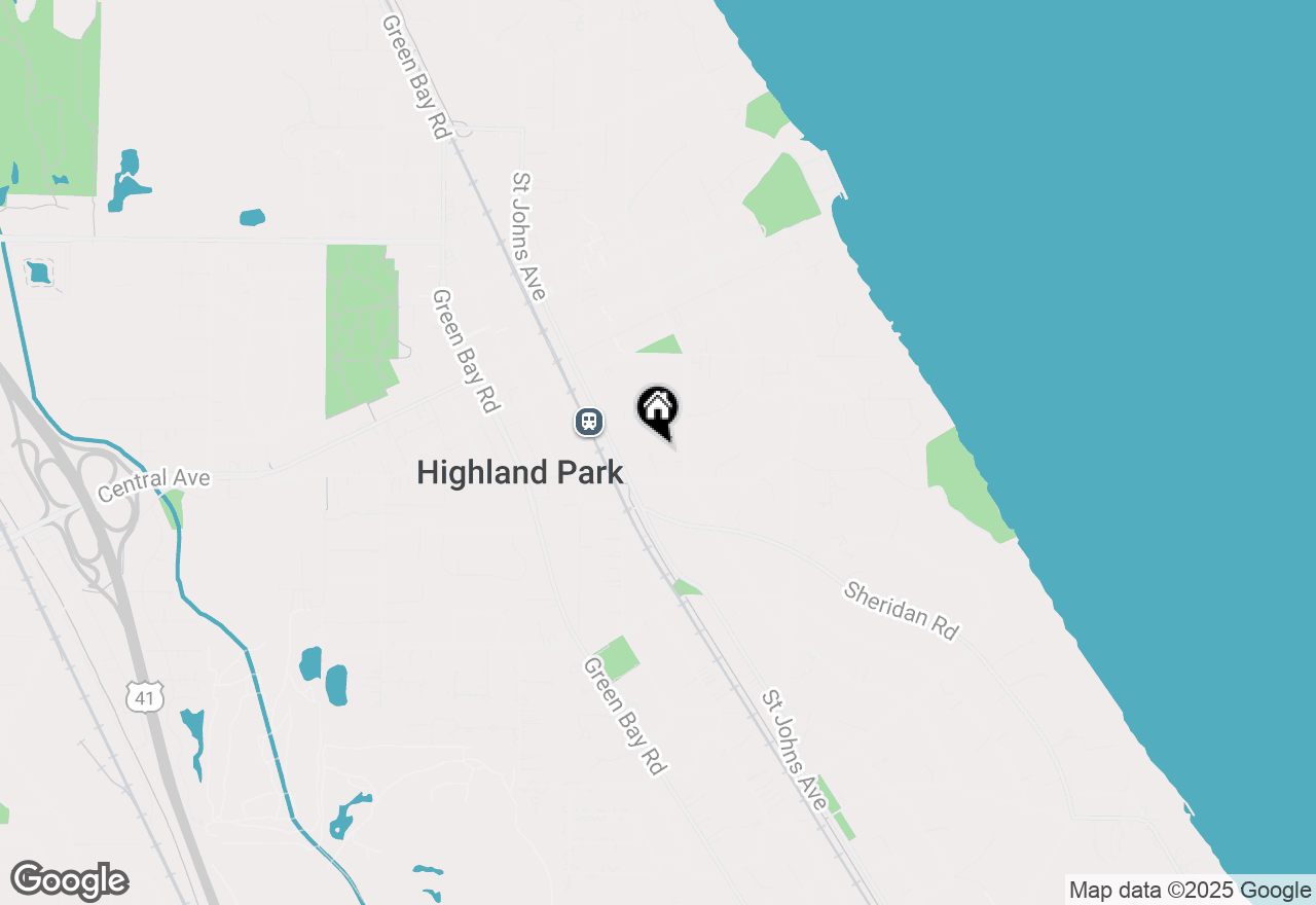 Map of 1641 Ravine Lane, Highland Park, IL 60035