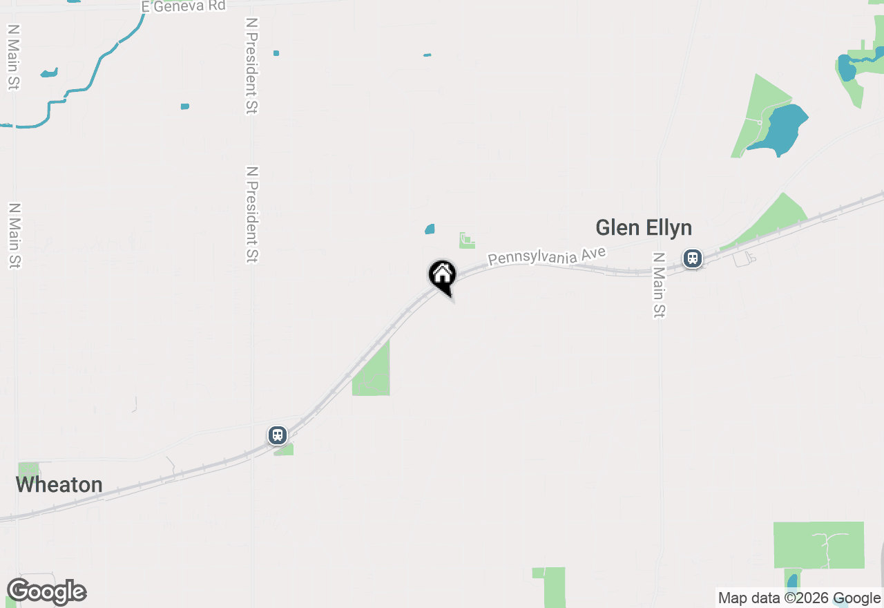 Map of 416 Lawrence Avenue, Glen Ellyn, IL 60137