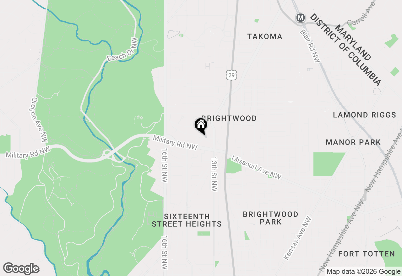 Map of 5938 13th Place Nw, Washington, DC 20011