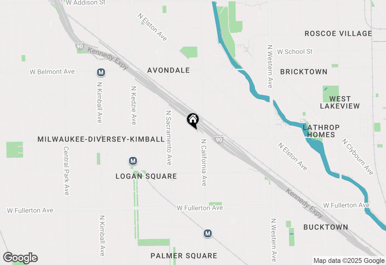 Map of 2818 N Mozart Street #3, Chicago, IL 60618