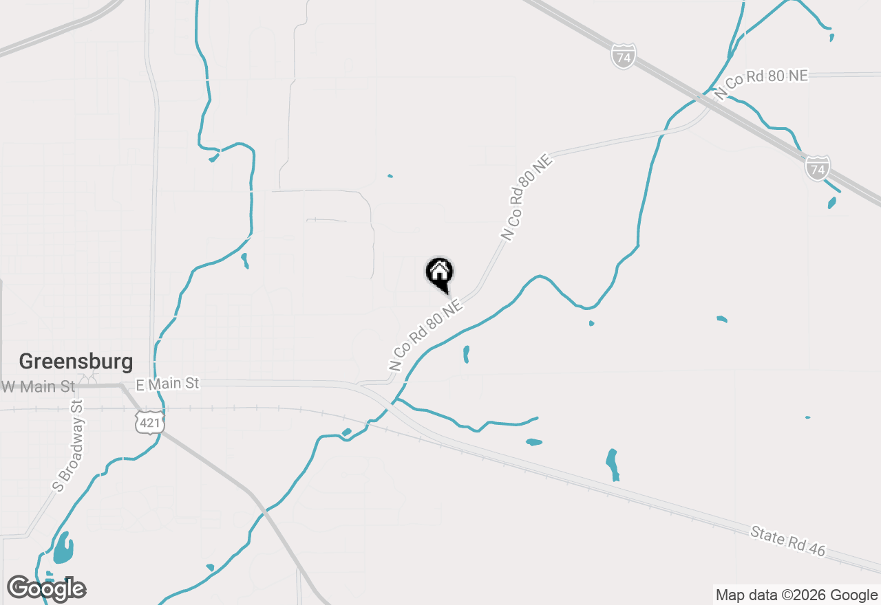 Map of 1312 E Central Avenue, Greensburg, IN 47240