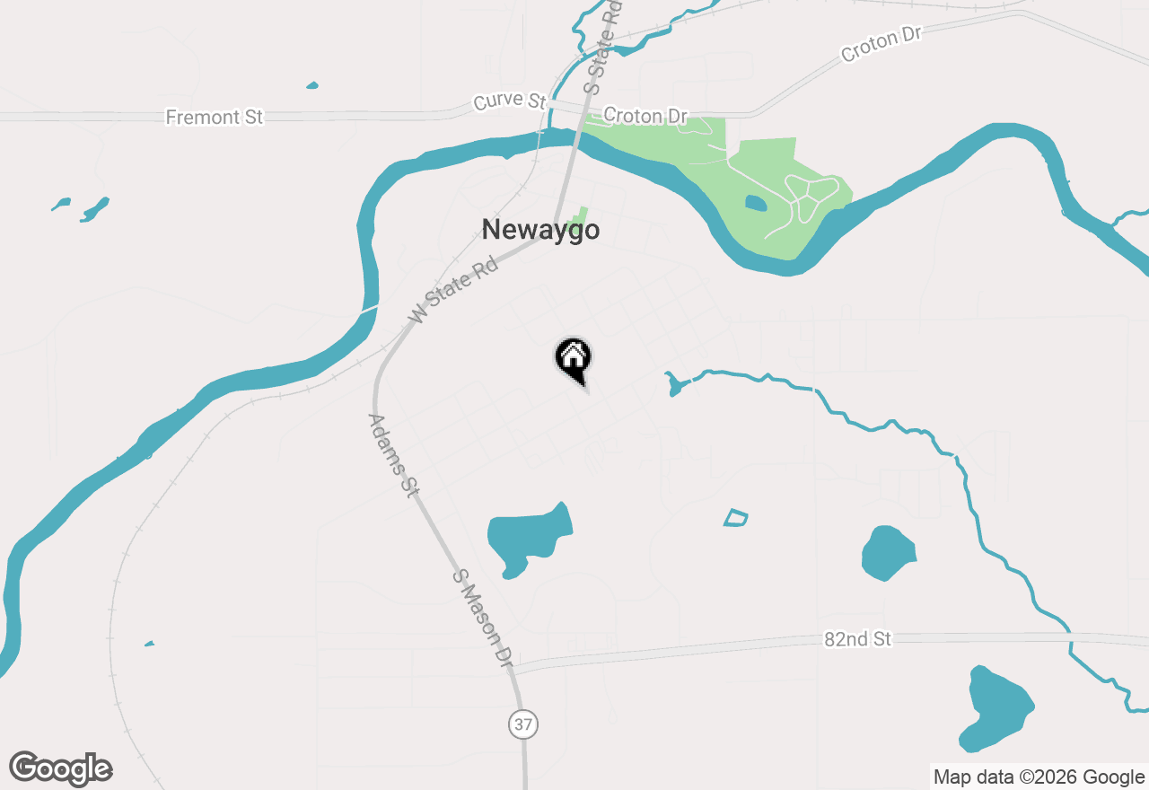 Map of 100 W Brooks Street, Newaygo, MI 49337