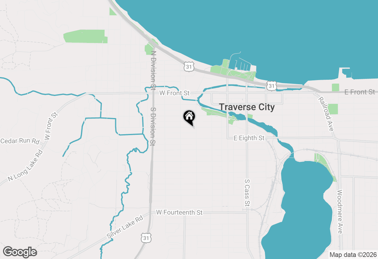 Map of 417 W Seventh Street, Traverse City, MI 49684