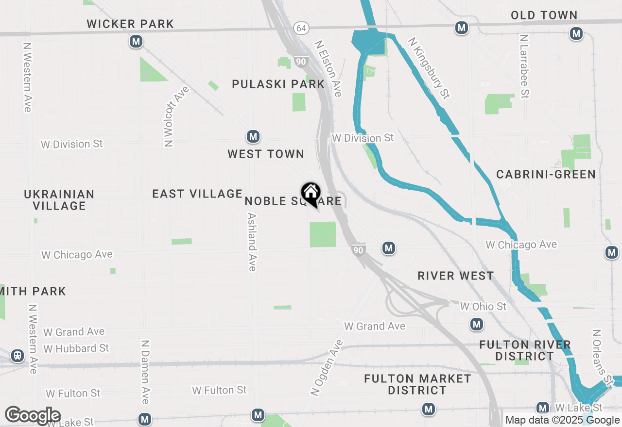 Map of 921 N Noble Street #203, Chicago, IL 60642