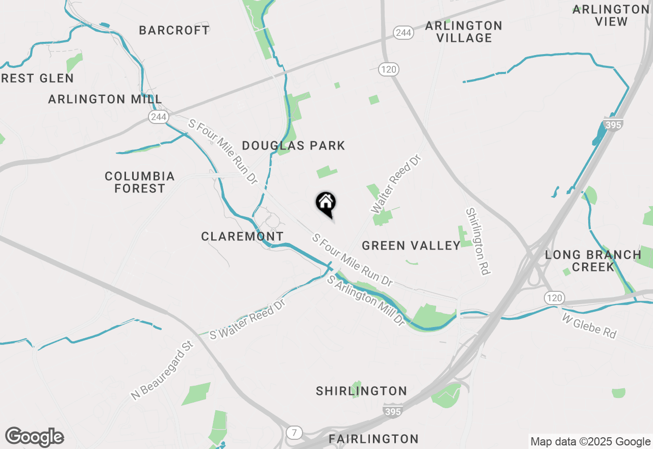 Map of 4089 S Four Mile Run Drive #203, Arlington, VA 22204