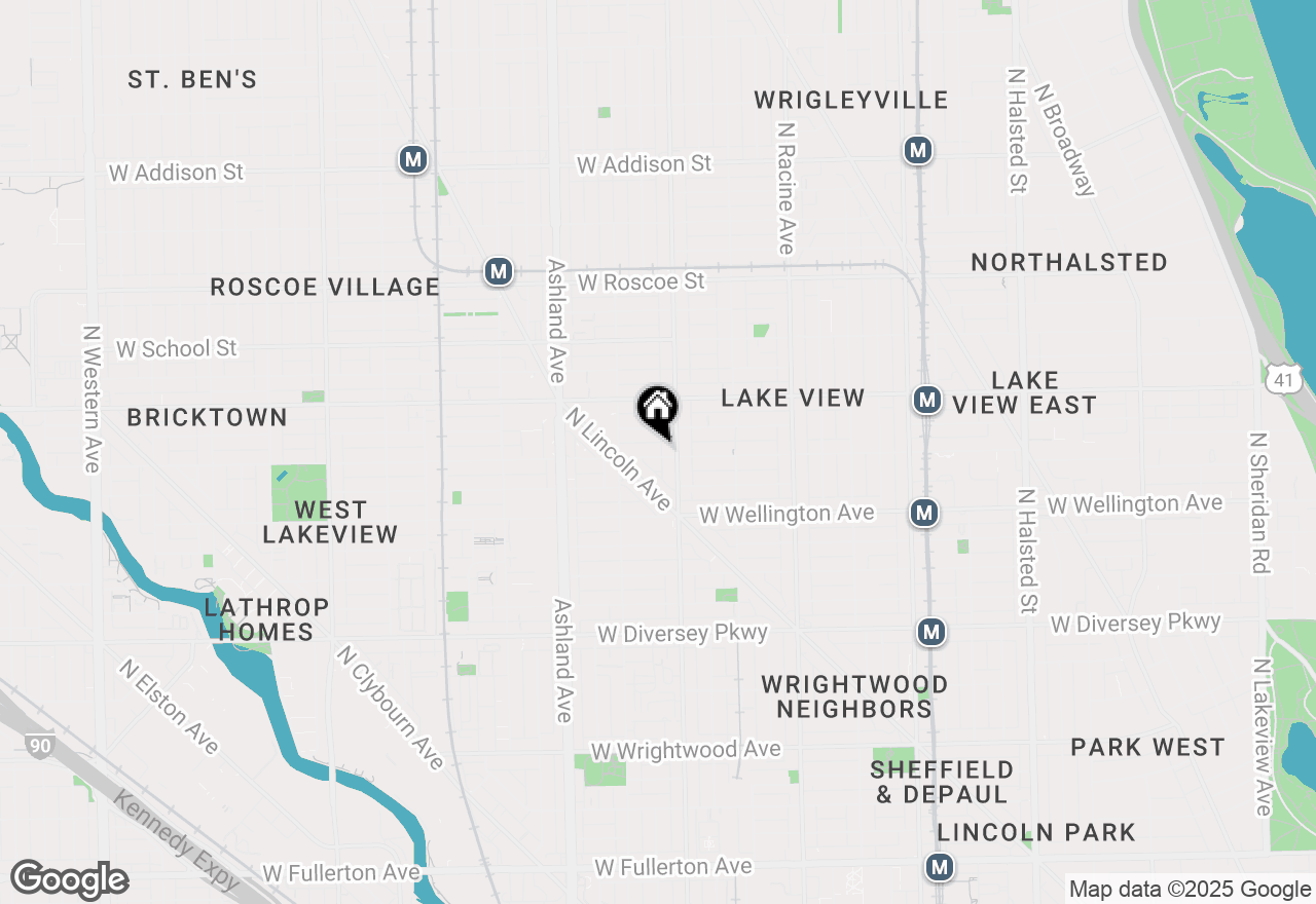 Map of 1416 W Barry Avenue #2, Chicago, IL 60657