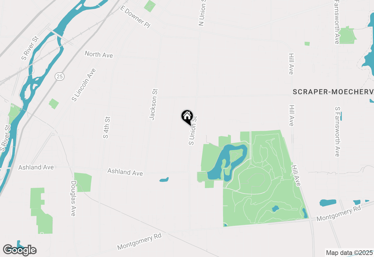 Map of 636 Bangs Street, Aurora, IL 60505