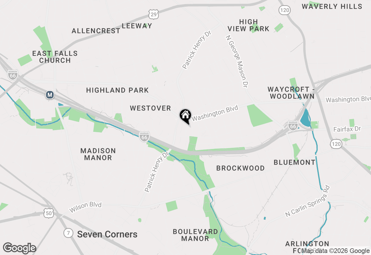 Map of 1124 N Kentucky Street, Arlington, VA 22205