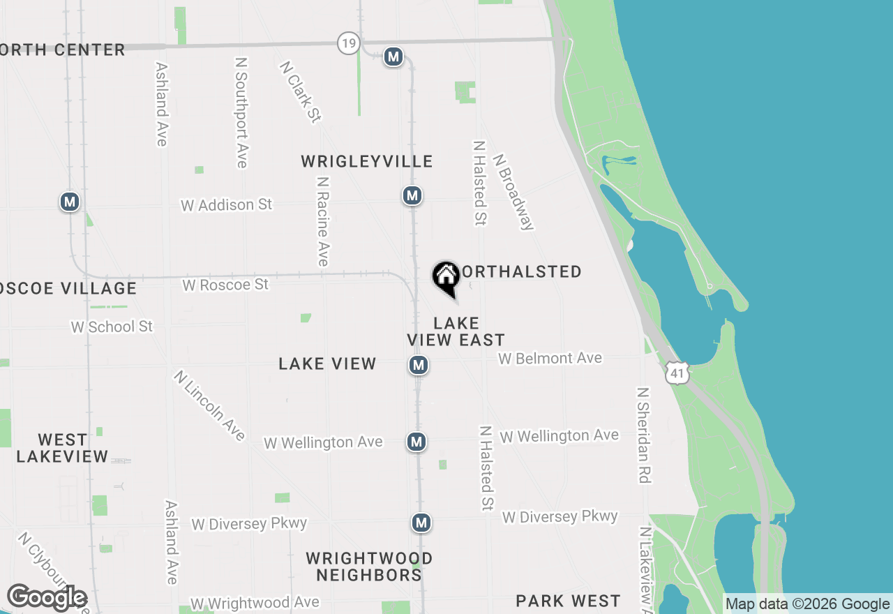 Map of 855 W Buckingham Place #1W, Chicago, IL 60657