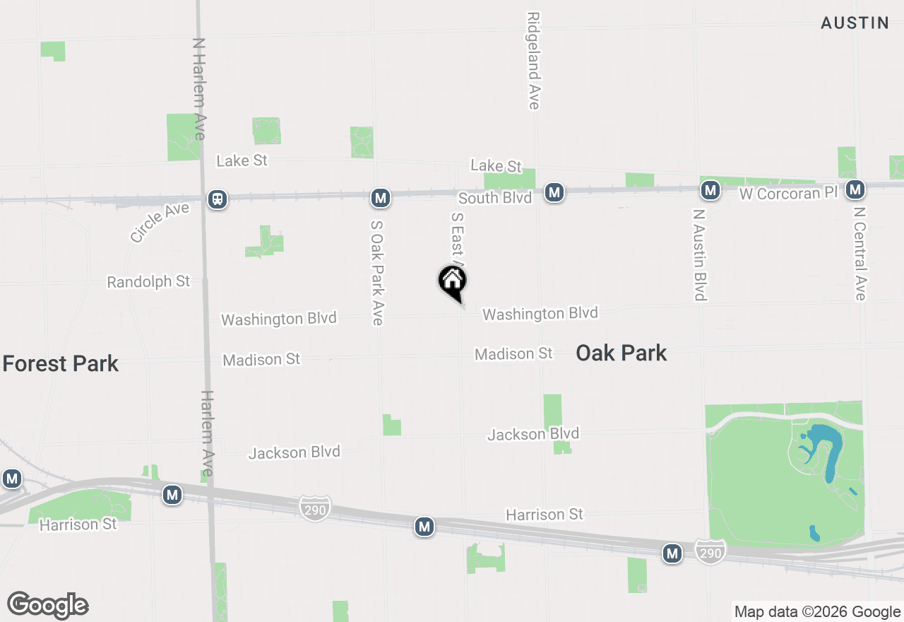 Map of 333 S East Avenue #202, Oak Park, IL 60302
