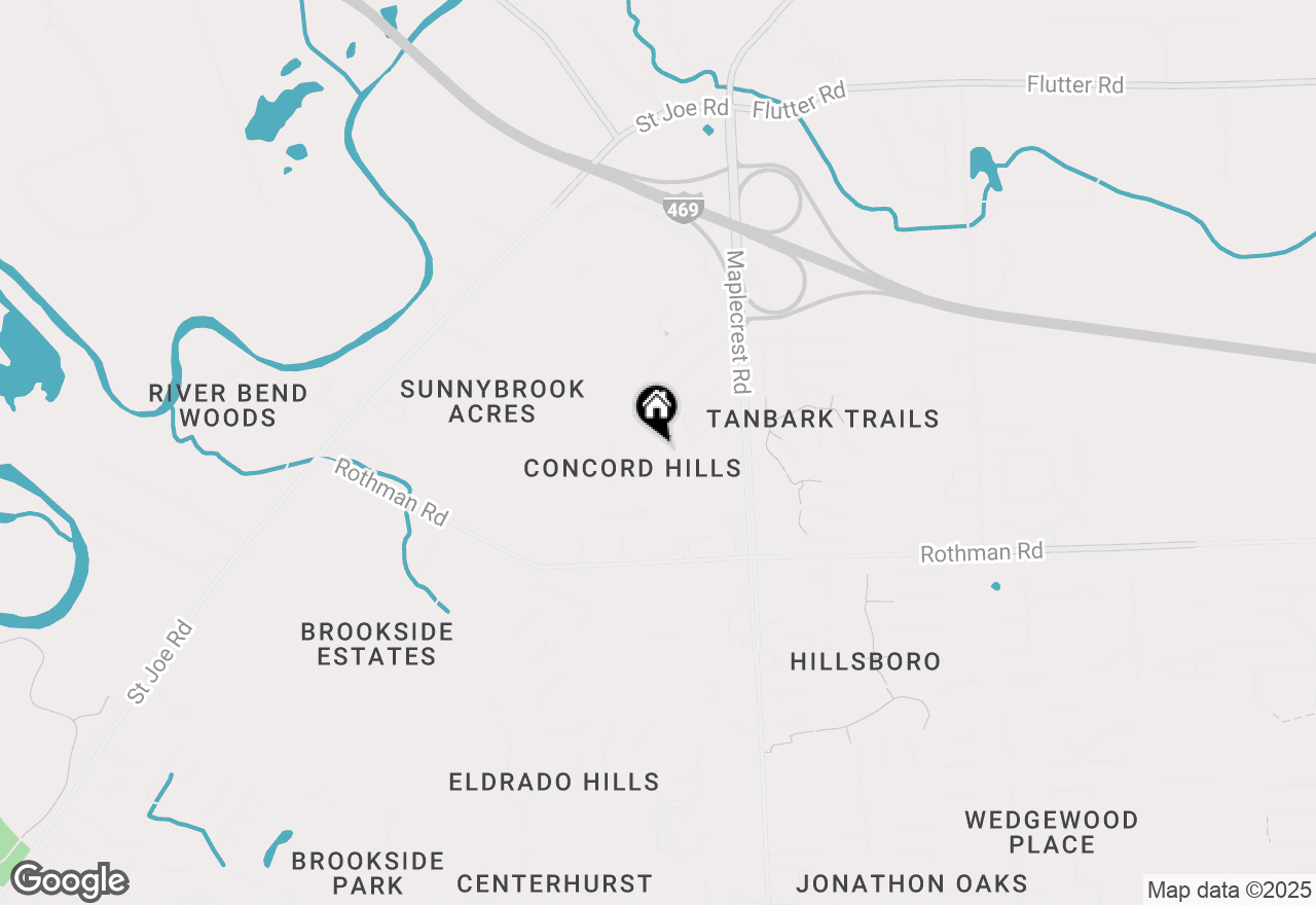 Map of 7801 Brookfield Drive, Fort Wayne, IN 46835