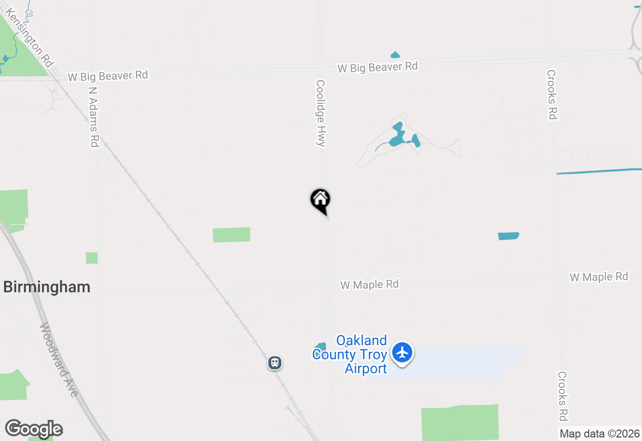 Map of 623 Coolidge Road, Birmingham, MI 48009