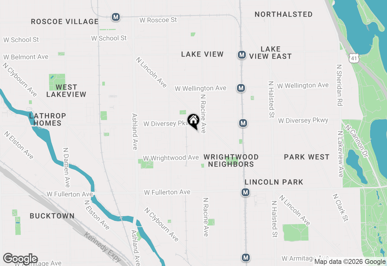 Map of 2722 N Magnolia Avenue, Chicago, IL 60614