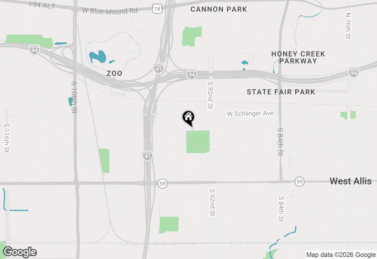 Map of 836 S 95th St, West Allis, WI 53214