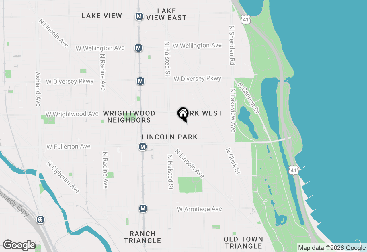 Map of 2468 N Orchard Street #M-S, Chicago, IL 60614