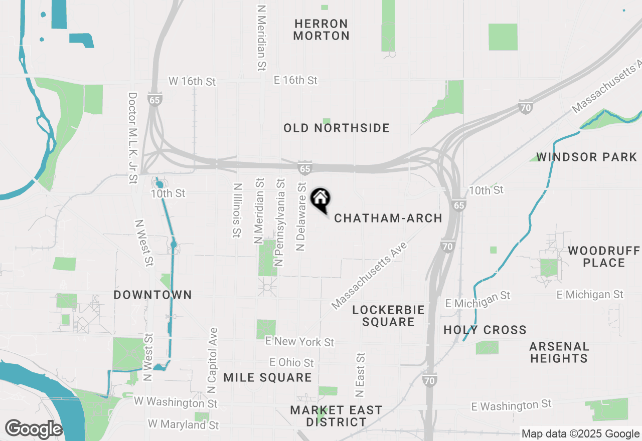 Map of 906 N Alabama Street, Indianapolis, IN 46202