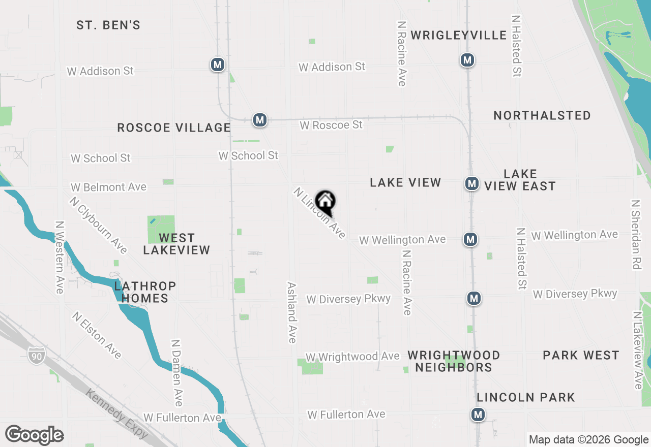 Map of 3058 N Lincoln Avenue #3, Chicago, IL 60657