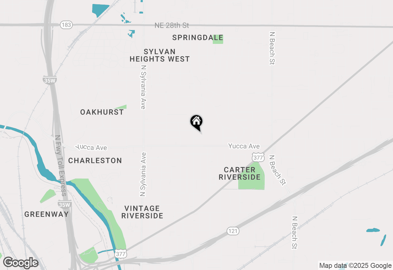 Map of 1404 N Riverside Drive, Fort Worth, TX 76111