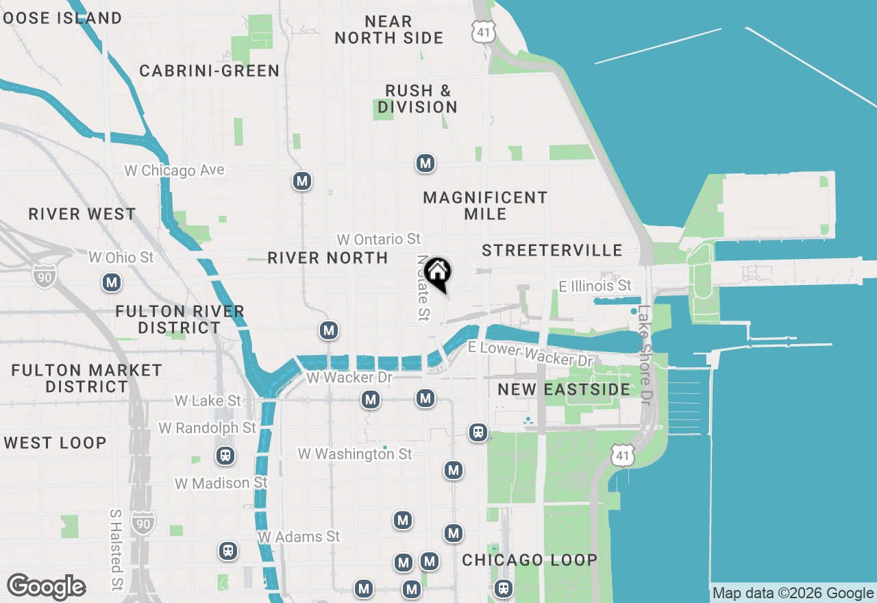 Map of 440 N Wabash Avenue #809, Chicago, IL 60611