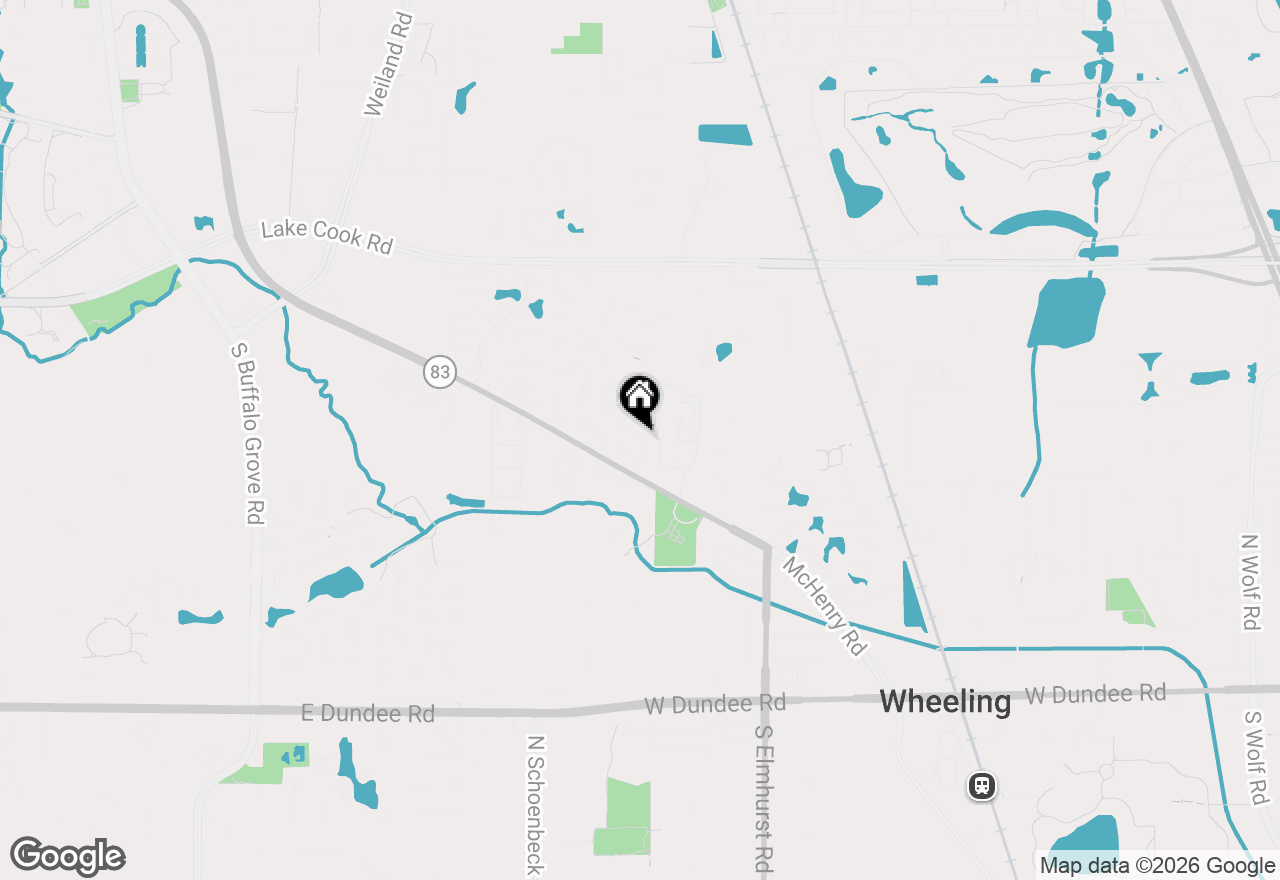 Map of 496 Thornhill Lane #C1, Wheeling, IL 60090