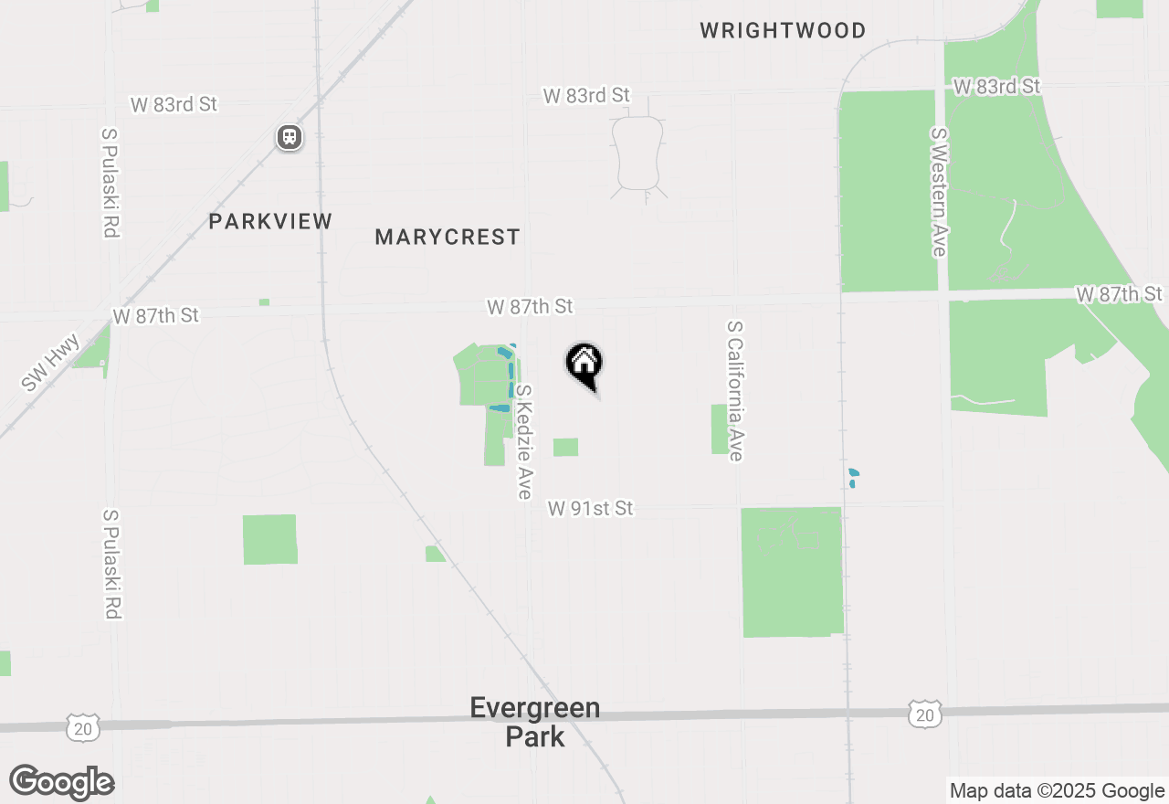 Map of 8859 S Albany Avenue, Evergreen Park, IL 60805