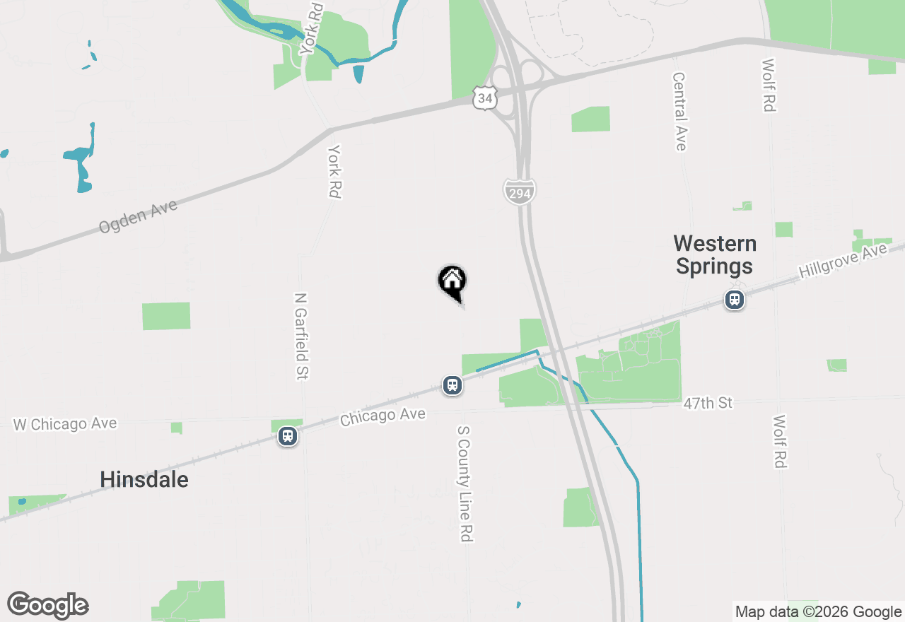 Map of 310 N County Line Road, Hinsdale, IL 60521