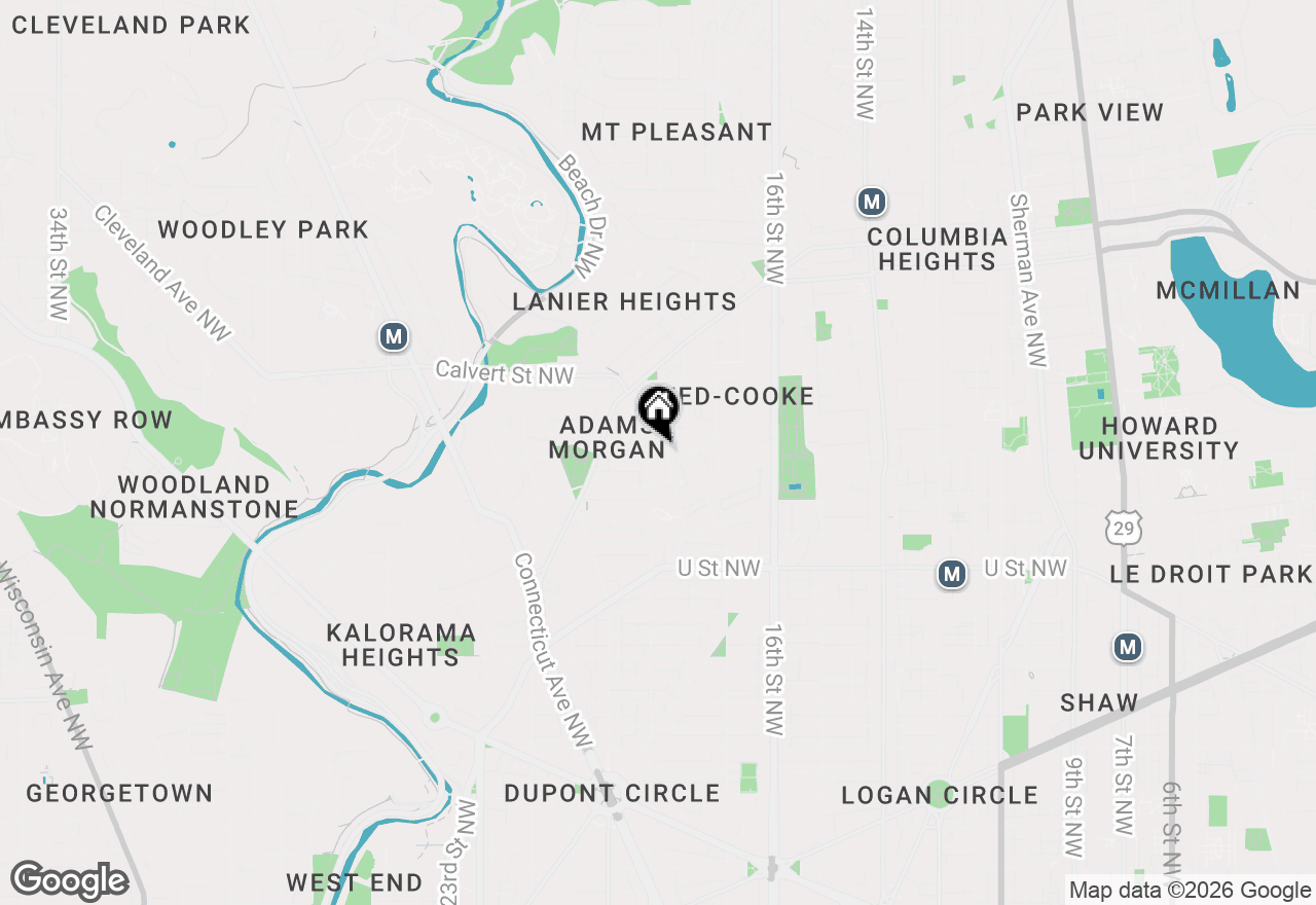 Map of 2328 Champlain Street Nw #101, Washington, DC 20009