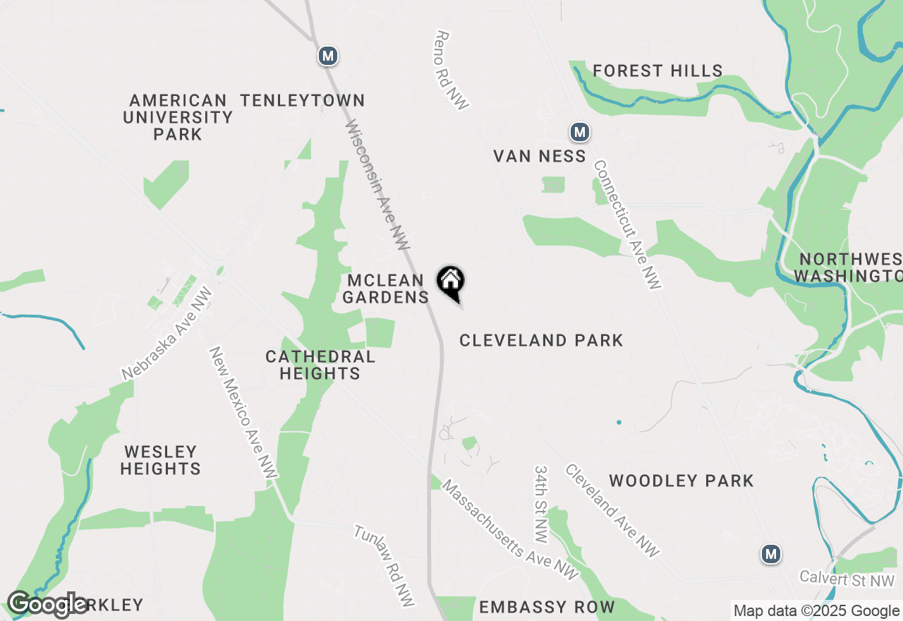 Map of 3614 Ordway Street Nw, Washington, DC 20016