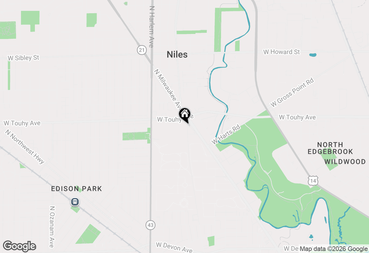 Map of 7011 W Touhy Avenue #205, Niles, IL 60714
