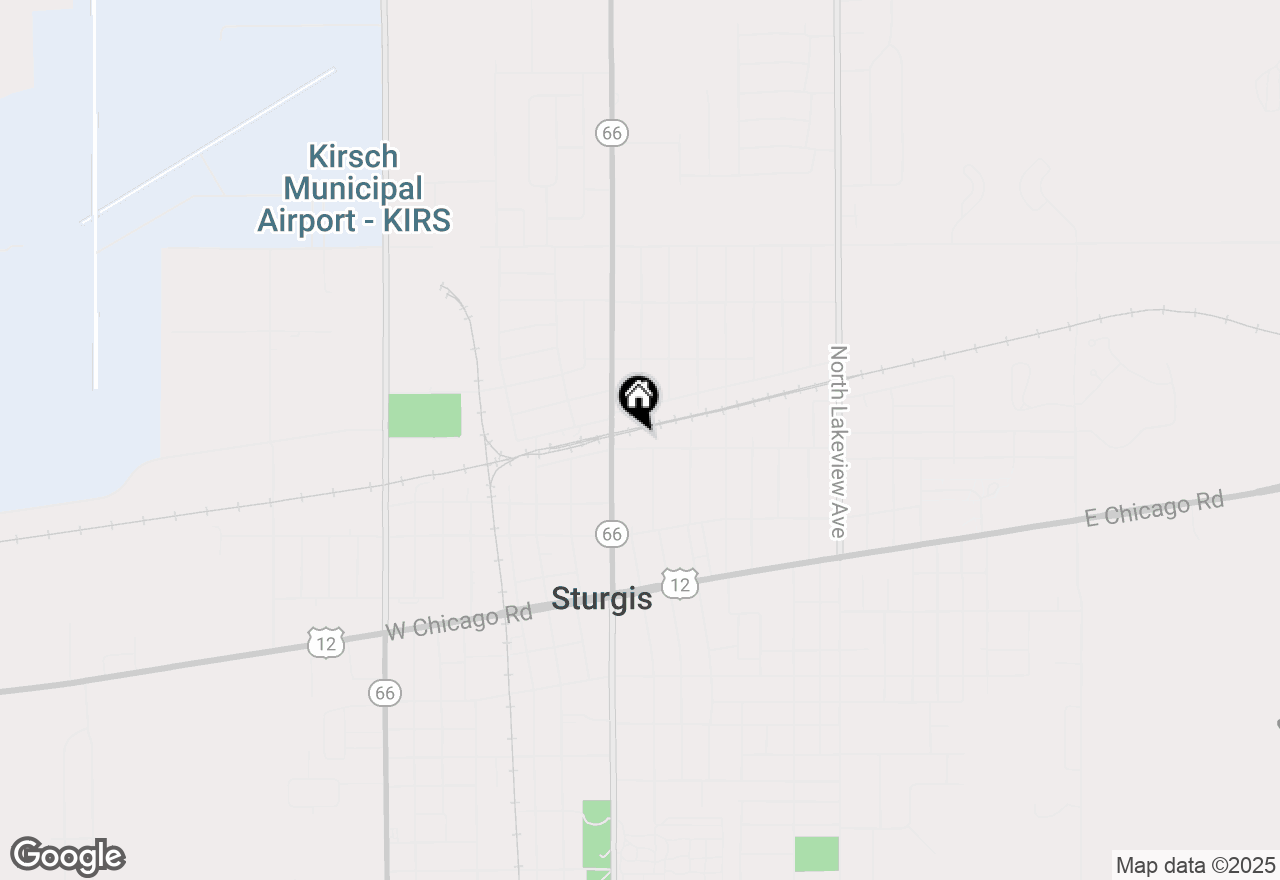 Map of 108 E Hatch Street, Sturgis, MI 49091